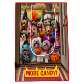 Sac Cadeau Moyen Chiens à la traîne (Dos)