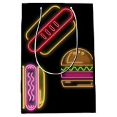 Sac Cadeau Moyen Chiens chauds et hamburger de restauration rapide (Devant)