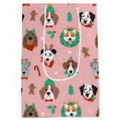 Sac Cadeau Moyen Chiens de Noël en Accessoires de vacances Motif (Dos)