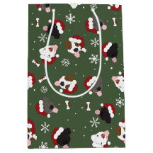 Chiens de Noël sur Vert