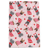 Sac Cadeau Moyen Chiens de Saint-Valentin (Devant)