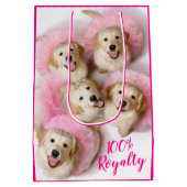 Sac Cadeau Moyen Chiens de Tiaras (Dos)
