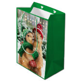 Sac Cadeau Moyen Chiens des Prairies de Noël (Dos Angle)