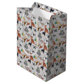 Sac Cadeau Moyen Chiens Et Chats Cutes Design Motif (Dos Angle)
