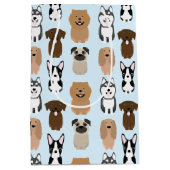 Sac Cadeau Moyen Chiens mignons, Carlin, Boston, Lab, Chow, Husky,  (Devant)