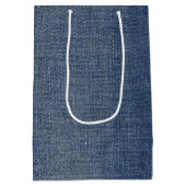 Sac Cadeau Moyen Chiffre Anniversaire Fille Sur Denim (Dos)