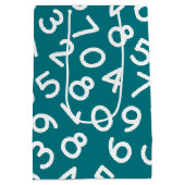 Sac Cadeau Moyen Chiffres sarcelles et blancs – Prof de maths sympa (Dos)