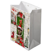 Sac Cadeau Moyen Chihuahua Chien Noël (Devant Angle)