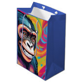 Sac Cadeau Moyen Chimpanzé mignon fou drôle  (Devant Angle)