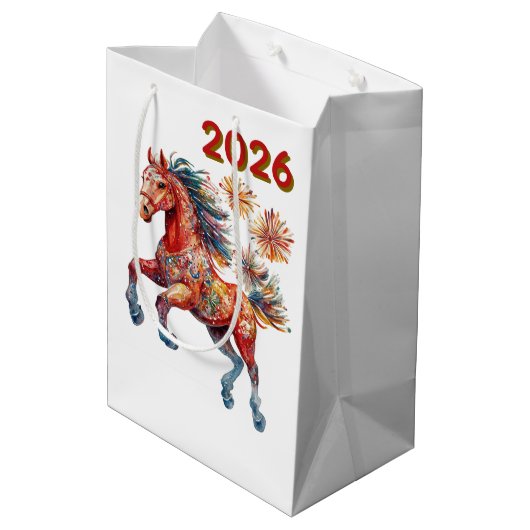 Sac Cadeau Moyen Chinese New Year 2026 (Dos Angle)