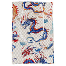 Chinois bleu moyen dragon volant