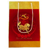 Sac Cadeau Moyen Chinois FU Luck lantern Cheval Année saluant MGB2 (Dos)