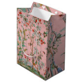 Sac Cadeau Moyen Chinoiserie rose (Devant Angle)