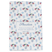 Sac Cadeau Moyen Chinoiserie Rouge Blanc Bleu Merci du mariage (Devant)