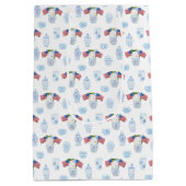 Sac Cadeau Moyen Chinoiserie Rouge Blanc Bleu Merci du mariage (Dos)