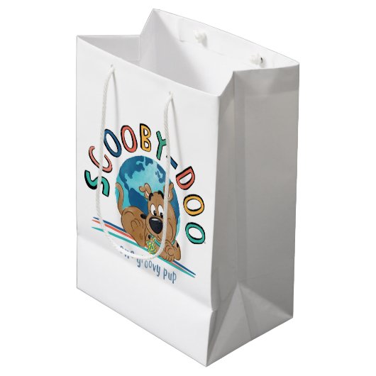 Sac Cadeau Moyen Chiot Scooby-Doo "One Super Pup" (Devant Angle)