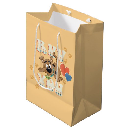 Sac Cadeau Moyen Chiot Scooby-Doo "Ruv You" (Devant Angle)