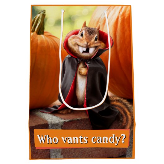 Sac Cadeau Moyen Chipmunk Vampire (Dos)