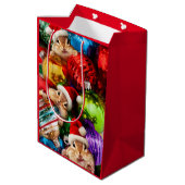 Sac Cadeau Moyen Chipmunks Aux Ornements De Vacances (Dos Angle)
