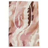 Sac Cadeau Moyen Chocolat à la crème rose Brown Anniversaire Abstra (Devant)