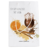 Sac Cadeau Moyen Chocolat Chaud Cinnamon Orange Saison Salutations (Devant)