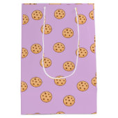 Sac Cadeau Moyen Chocolat chips biscuits d'anniversaire violet (Dos)