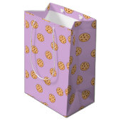 Sac Cadeau Moyen Chocolat chips biscuits d'anniversaire violet (Dos Angle)
