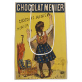 Sac Cadeau Moyen Chocolat Menier Petite fille Mur écriture (Dos)