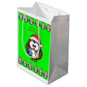 Sac Cadeau Moyen Chouette de Noël (Dos Angle)