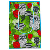 Sac Cadeau Moyen Chouette en roses rouges (Dos)