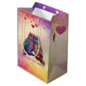 Sac Cadeau Moyen Chouettes colorées-Inséparables- (Dos Angle)