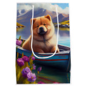 Sac Cadeau Moyen Chow Chow sur une pagaie : une aventure Pittoresqu (Dos)