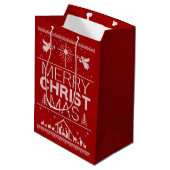 Sac Cadeau Moyen Christian Ugly Sweat de Noël Joyeux Christ Mas (Dos Angle)