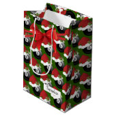 Sac Cadeau Moyen Christmas Billiard Huit Motif Ball (Dos Angle)