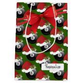 Sac Cadeau Moyen Christmas Billiard Huit Motif Ball (Dos)