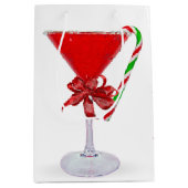 Sac Cadeau Moyen Christmas Bow On Martini Cocktail (Devant)