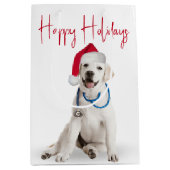 Sac Cadeau Moyen Christmas Doctor Labrador Retriever (Devant)