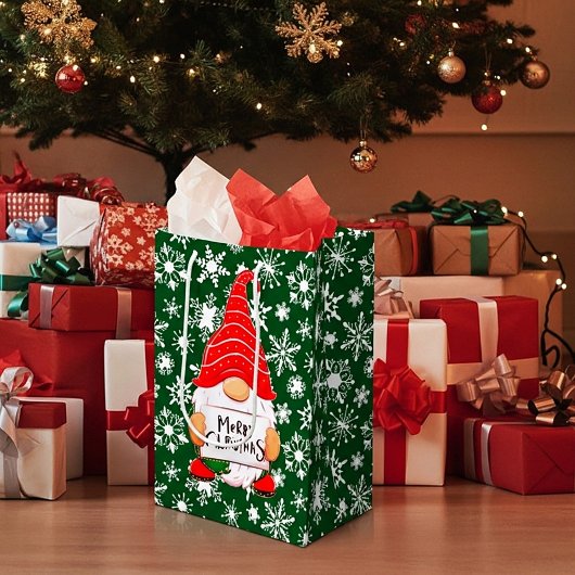 Sac Cadeau Moyen Christmas Gnome