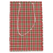 Sac Cadeau Moyen Christmas Holiday Plaid Gift Bag (Devant)