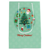 Sac Cadeau Moyen Christmas Illustrations Holiday (Dos)