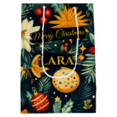 Sac Cadeau Moyen Christmas Ornaments with Name Area  (Dos)