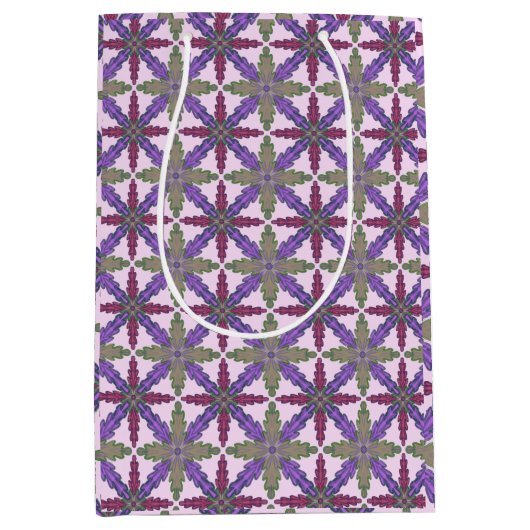 Sac Cadeau Moyen Christmas Poinsettia Stars gift bag medium  (Devant)