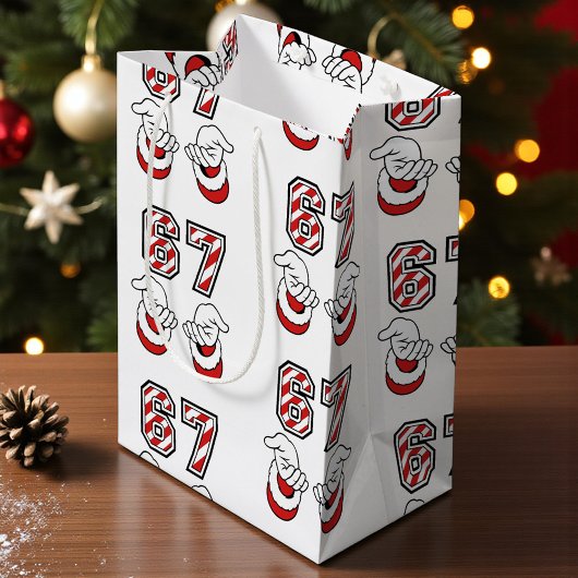 Sac Cadeau Moyen Christmas Santa Meme Six Seven 67 6 7 
