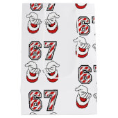 Sac Cadeau Moyen Christmas Santa Meme Six Seven 67 6 7  (Dos)