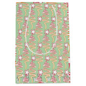 Sac Cadeau Moyen Christmas Star Pale Green  (Devant)