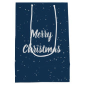 Sac Cadeau Moyen Christmas Teddy Bear Watching Santa (Dos)