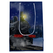 Sac Cadeau Moyen Christmas Train in the snow      (Dos)