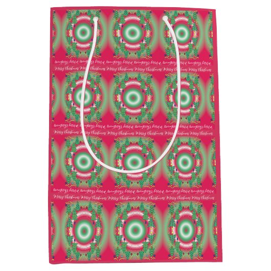 Sac Cadeau Moyen Christmas Trees Gift Bag (Devant)