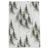 Sac Cadeau Moyen Christmas trees in the Woods (Dos)