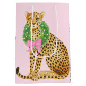 Sac Cadeau Moyen Christmas Wreath Leopard (Dos)